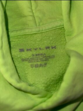 Justin Bieber it’s not clocking Neon Lime Green Pullover Hoodie - Skylark